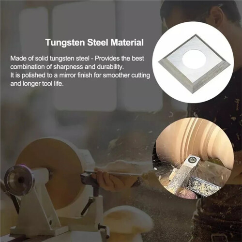 10 Square Carbide Inserts 12x12x2.2mm Replacement Tool Square Turning Tool Suitable for Woodworking 1