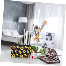 Kosmetiktasche mit Sonnenblumenmuster, multifunktional und tragbar
