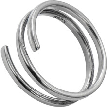 Verstellbarer Fingerring aus Sterlingsilber für Damen, modisches Wickeldesign