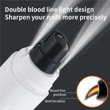 Elektrische Nagelknipper voor Honden met LED-Verlichting, Oplaadbare USB-Nagelslijper, Stille Nagelvijl voor Honden en Katten, Pootverzorging