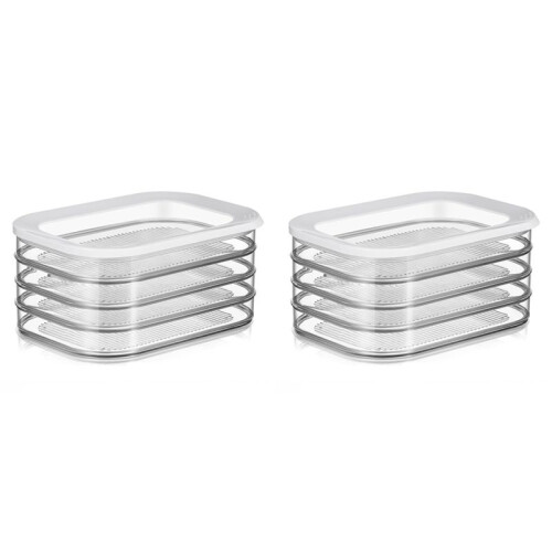 2X Bacon Storage Container for Fridge,Stackable Lunch Meat Storage,Ham and Cheese Container for Fridge-Cold Storage
