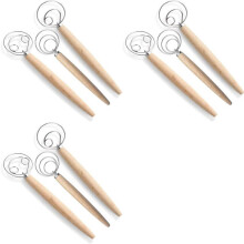 Danish Dough Whisk Bread Mixer,9 Pcs Stainless Steel Dutch Whisk for Cake Dessert Bread Pizza Pastry Kitchen Baking Tool