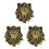 3Pcs Animal  Wall Decor Lion Wall Decor Wall Statue Home Decor  Simulation Statue 1