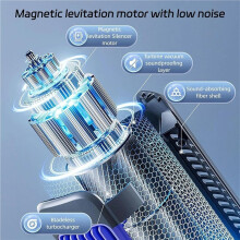 Mini ventilatore a torre ricaricabile con pannello touch LED, silenzioso, grigio
