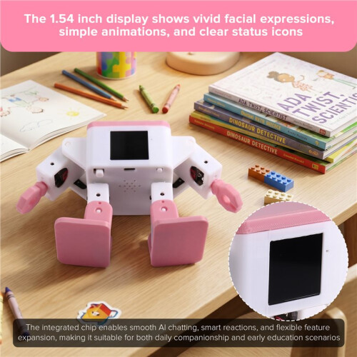 Robô Inteligente para Xiaomizhi com IA, Chip Qwen DeepSeek ESP32 Integrado, Tela de 1,54 Polegadas, Brinquedo Inteligente para Presente