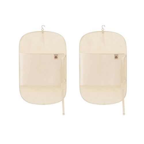 2pc Wardrobe Lazy Compressed Storage Board Dust Cover Storage Artifact Foldable Fabric Down Jacket Cream-Apricot