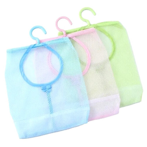 Kitchen Bathroom Hanging Storage Clothespin Mesh Bag Hanging Hook Organizer Storage Baskets Organizer 3pc