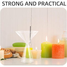 Räuchergefäße aus Glas – Dekorative Effekte – Entspannte Atmosphäre – Niedlich – Kreativ – Schlichte Form – Flach
