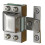 Hydraulic No-Drill Glass Hinge for Wine Showcase Bookcase Cabinet Silver 1