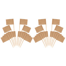 400 Pack Blank Toothpick Flags Paper Flag Picks Cheese Markers for Cupcake, Food, Fruit, Party Decorations