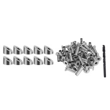 10Pcs T316 Stainless Steel 1/4 Inch 30 Degree Angle Beveled Washer
