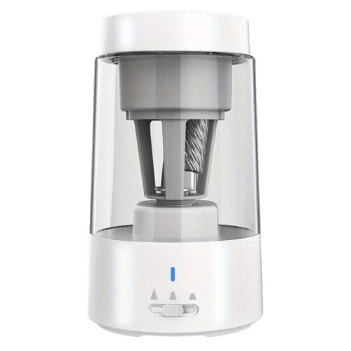 Automatic Electric Pencil Sharpener for 6-8mm Pencils,Supports Triangular Round Pencils,Compact Safe School White