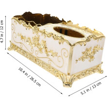 Elegante weiße Taschentuchbox im europäischen Stil mit großer Öffnung und Serviette aus PP-Material