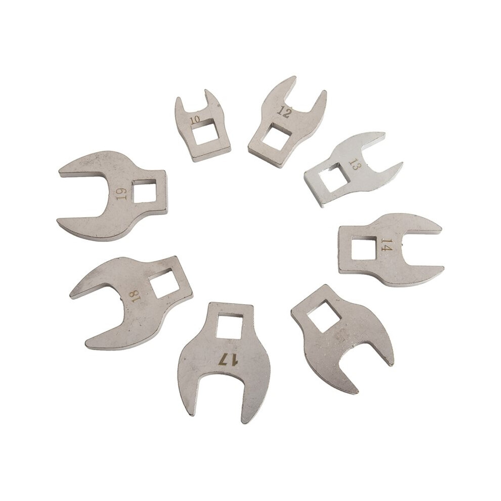 8Pcs 3/8In Drive Crowfoot Wrench 10 To 19Mm Metric Foot Open End Spanner Metric For Ratchet Torque Wrench Tool 6031210368936