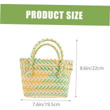 2er-Set Mädchen-Webtaschen, Arbeits-, Schulter-, Einkaufs- und Freizeithandtaschen, Strandhandtaschen