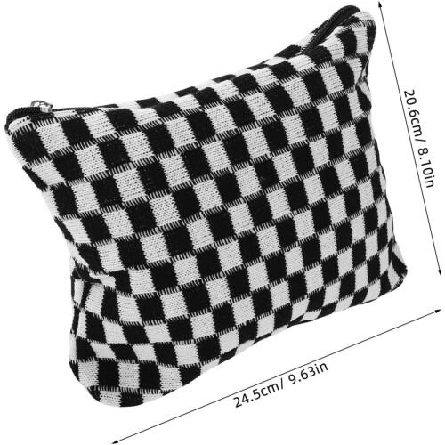 2er-Pack karierte Kosmetiktasche, hochwertige Make-up-Tasche 1