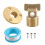 Solid Brass Garboard Drain Plug Kit, 1/2" NPT Threaded Thru-Hull Transom Drain Plug, Boat Hull Drain Plug 1