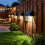 2 Pack Solar Fence Lights Fairy Butterfly Pattern 3 White Modes IP65 Waterproof for Deck Pool Railing Step Backyard 2