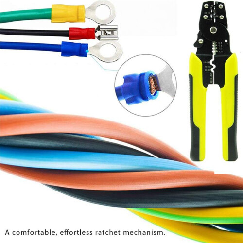 2 Pcs Crimp Tool Crimper Plier Wire Crimpers Adjustable Crimping Range for Cutting and Pressing Cables 2