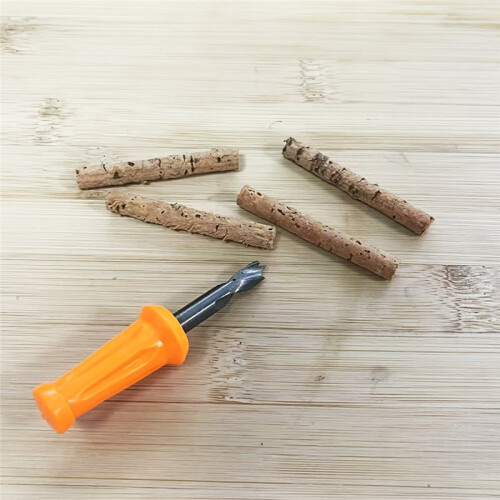 Conjunto de Brocas Laranja Alta Visibilidade para Pesca de Carpas com Brocas de 4mm (0,16 Polegadas) com Cabo de Madeira Seguro 2