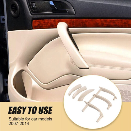 Door Pull Handle Kit for  Octavia 2007-2014 Inner Door Trim Grab Cover Accessories Beige 1