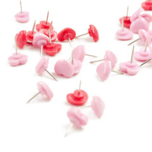 Heart Shape 100Pcs Plastic Quality Cork Board Safety Colored Push Pins Thumbtack Office School Accessories Supplies