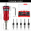 Quick-Adjust Countersink Drill Bit Set with Aluminum Stop Collar, 5 Replaceable HSS M2 Bits and A Wrench 6