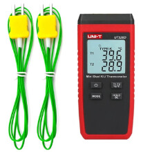 -T UT320D Digital Termometer  Dubbelkontakt Termoelement Typ KJ Högtemperaturtestare -50 Till 1200