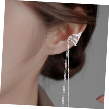 4er-Set Clip-Ohrringe, Elfenohrringe, Ohrklemmen, Kettenanhänger, Schmuck für Damen, Party, Hochzeit, minimalistisch, feenhaft