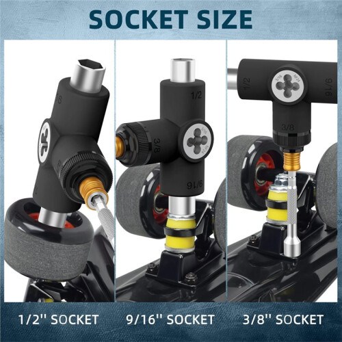 Multifunctional Skate Tools Multi-Function Portable Skateboard T Tool Accessory with T-Type Allen Key 2