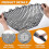2Pcs Rubber Fishing Net Replacement Netting Without Handle Fly Fish Landing  Bag Foldable Rubber Mesh Black 7