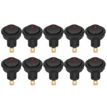 10er Pack wasserdichte SPST Schalter 12V rot LED