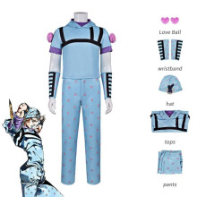 (Blue, M) Bizarre Adventure Jojos Johnny Joestar Cosplay Costume For Dress Up Anime