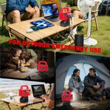 150W Intelligent Power Inverter for 18V Battery 18V to AC 110V 220V Converter Power Station with Light
