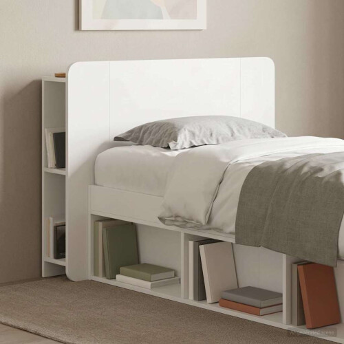 VidaXL vidaXL Headboard Cabinet with Storage High Gloss White Engineered Wood