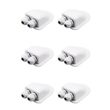 6X Double Wire Entry Gland Box Solar Panel Roof Wire Entry Gland Box Cable Motorhome Double Hole RV Yacht