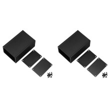 2X Aluminum Alloy Instrument Aluminum Shell, 100 X 66 X 43mm Aluminum Power Amplifier Housing