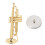 Goldener Bass Set mit Sockel 1