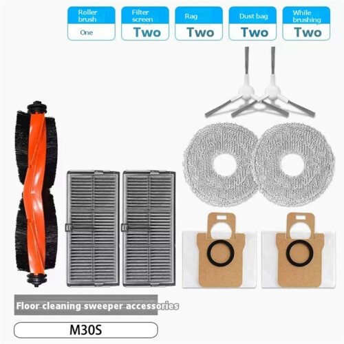 For  Mijia Sweeping Robot M30S Accessories Dust Bag Mop Side Brush Roller Brush Filter Element Consumables 1