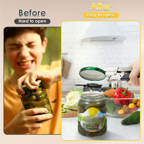 2-Pack Adjustable Jar Openers Comfort Grip for Arthritis and Weak Hands Extendable and Adjustable Can Opener 1