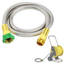 Male to Female Leader Hose for Hoses Reel - 5ft Leakproof Free Garden Hose,for Outdoor Garden Car Pet Cleaning