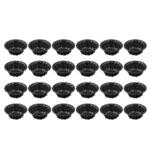 24 Piezas de Moldes de Acero Al Carbono Negro para Pasteles con Forma Calabaza, Bandeja para Hornear Doméstica, Utensilios para Hornear, Molde para