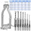 7 Pcs Square Hole Drill Bit with 1 Square Hole Drill Bit Adapter Mortising Chisel Set, Power Tool for Drill Machines 5