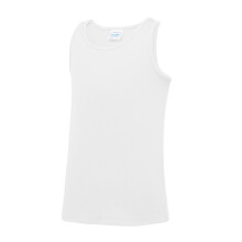 (12-13 Years, Arctic White) AWDis Just Cool Childrens/Kids Plain Sleeveless Vest Top