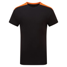 (5-6 Years, Black/Orange) TriDri Childrens/Kids Performance Contrast T-Shirt