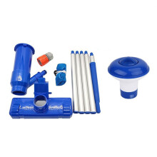 Kit D'Outils de Nettoyage pour Aspirateur de Piscine, Brosse de Fontaine D'éTang, Brosse D'Aspirateur de Natation Portable-EU
