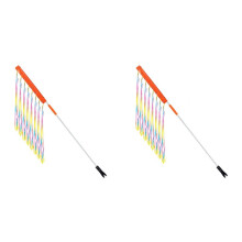 2X Adjustable Bicycle Flag with Pole for Safe Reflective Waterproof Warning Flag for Mobility Tricycle Go Kart ATV