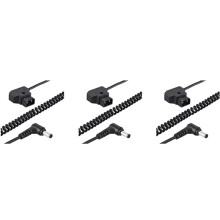 3X Coiled 1M/3.28Ft D-Tap 2Pin Male to 5.5 X 2.1Mm Adapter Cable Extension Elastic for Anton V-Mount Battery
