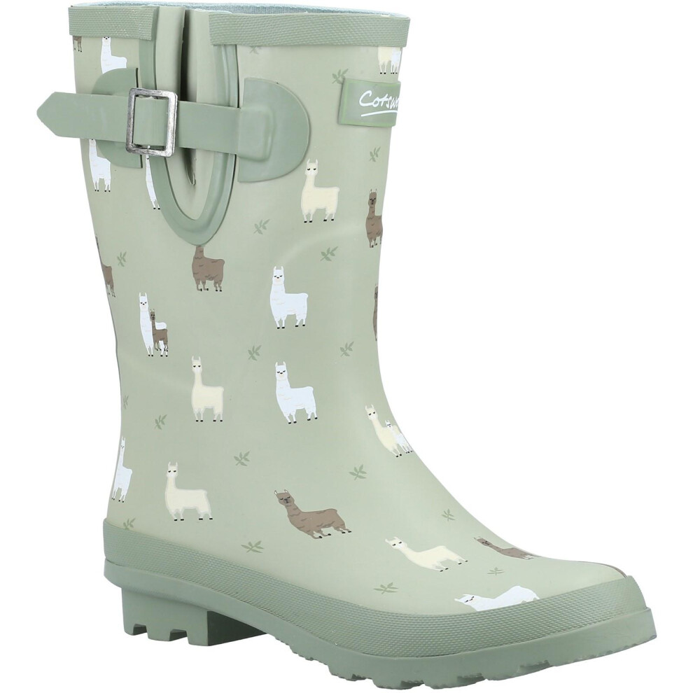 Cotswold (8 Uk, Green) Womens/Ladies Farmyard Alpaca Mid Calf Wellington Boots