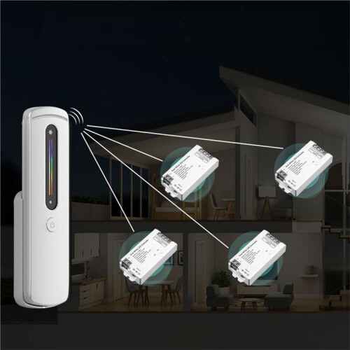 2.4Ghz RF LED Strip Controller with Touch Remote for Multi-Color Lighting Control 1